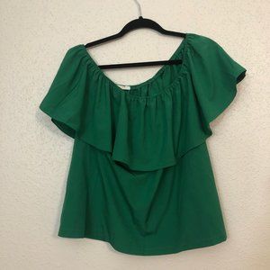 Green Off the Shoulder Top